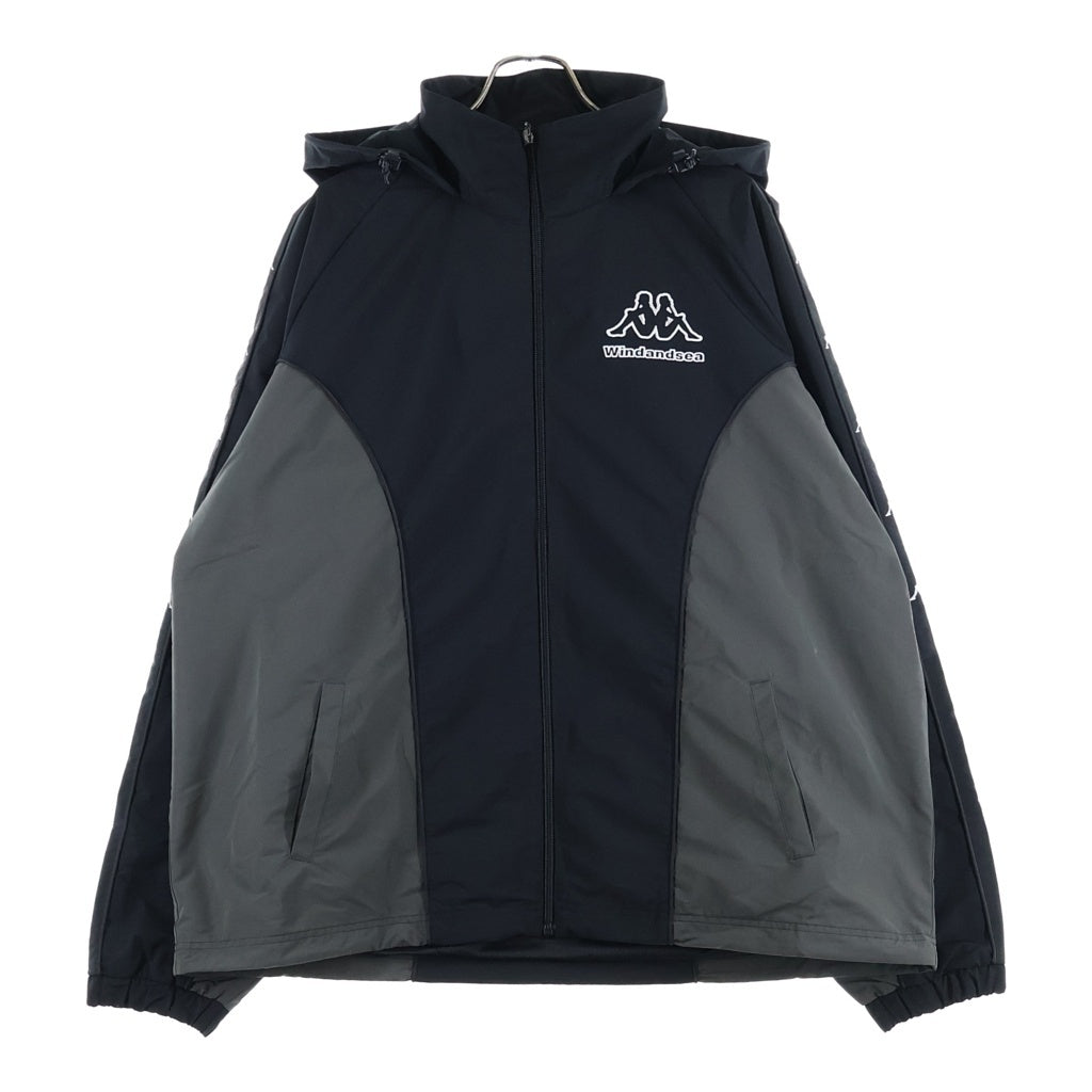 WIND AND SEA(ウィンダンシー) 26SS ×KAPPA TRACK JACKET トラックジャケット ジップアップ ブラック WDS-C-KPA-26-Q4-JK-02