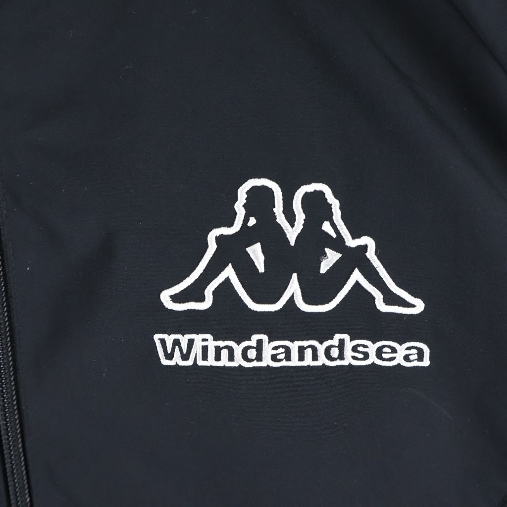 WIND AND SEA(ウィンダンシー) 26SS ×KAPPA TRACK JACKET トラックジャケット ジップアップ ブラック WDS-C-KPA-26-Q4-JK-02