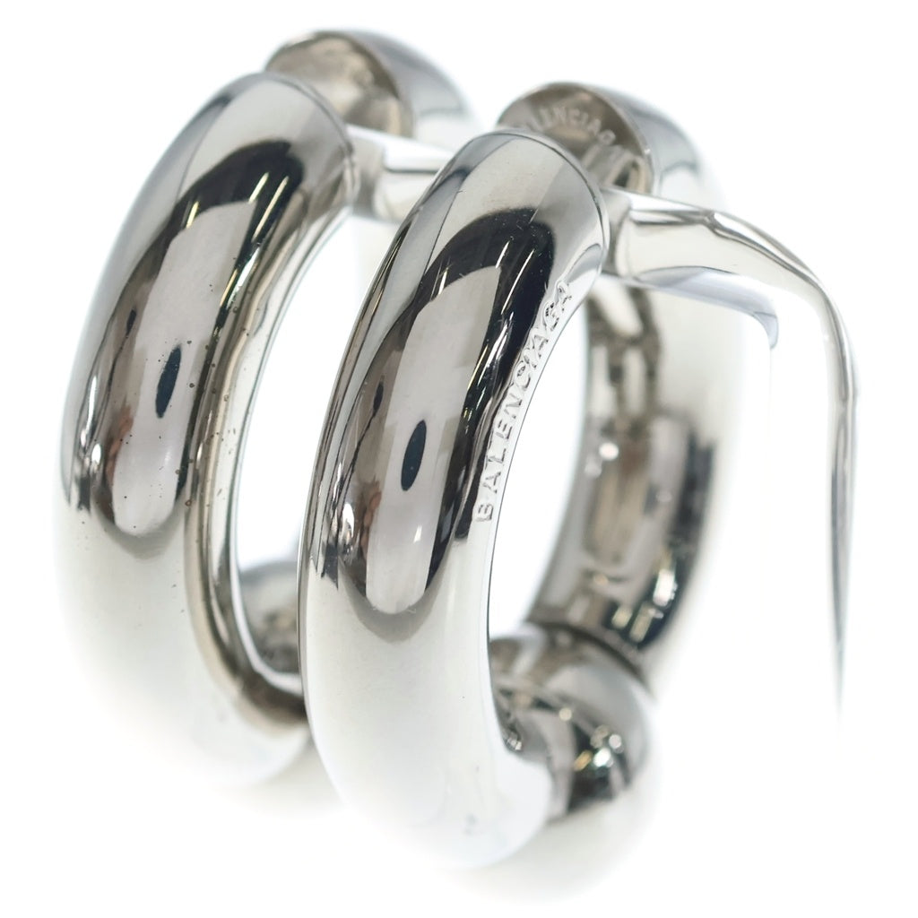 BALENCIAGA(バレンシアガ) MEGA HOOP メガフープ イヤリング ピアス シルバー レディース