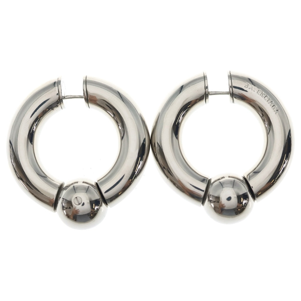 BALENCIAGA(バレンシアガ) MEGA HOOP メガフープ イヤリング ピアス シルバー レディース