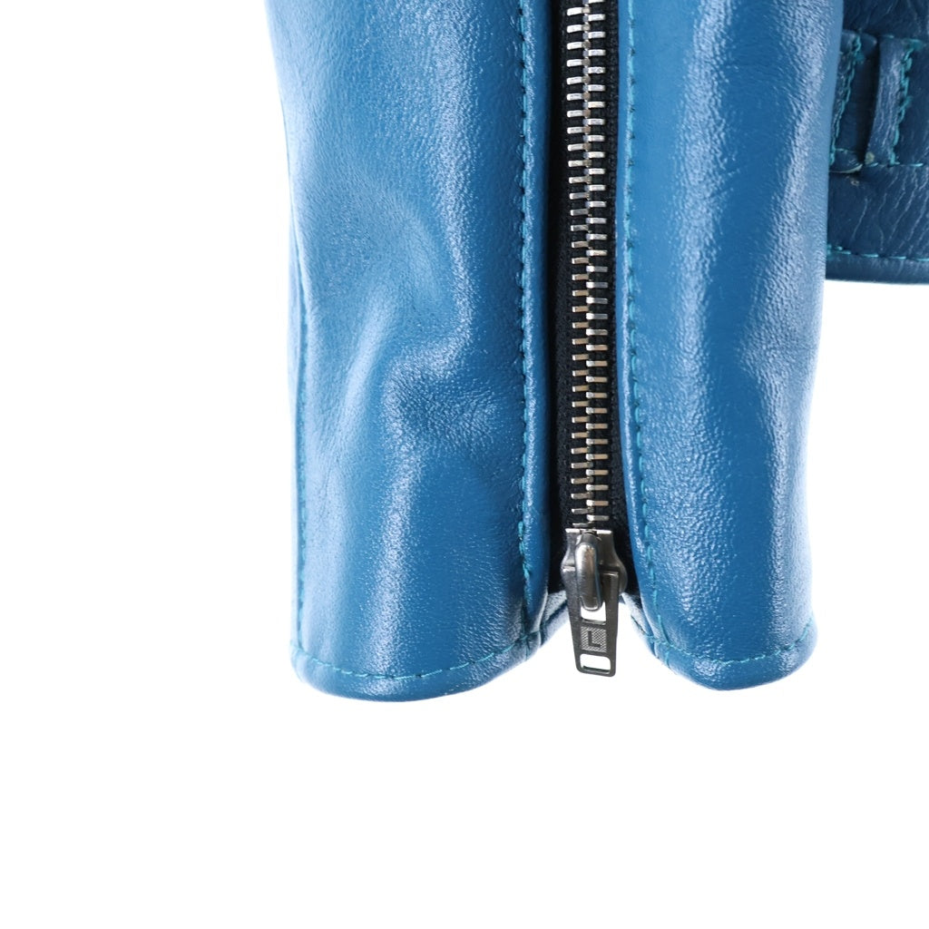 Lewis Leathers(ルイスレザー) CYCLONE 411 サイクロン ホース ハイド ダブルライダース ジャケット ブルー ‐