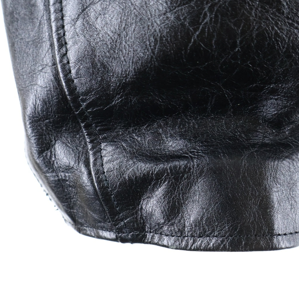 Sacai(サカイ) 22AW ×MADSAKI ×Schott Leather Blouson レザー ダブル ライダース ジャケット ブラック 22-02878M