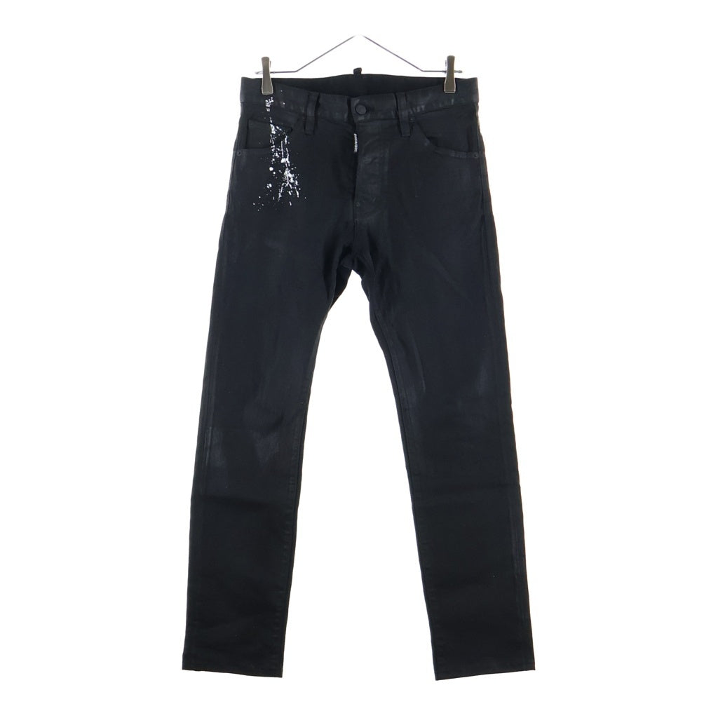 DSQUARED2(ディースクエアード) 19SS 5 Pocket Cool Guy Jeans 5ポケット クール外ジーンズ ペイントコーティングスキニーデニムパンツ ブラック S74LB0496