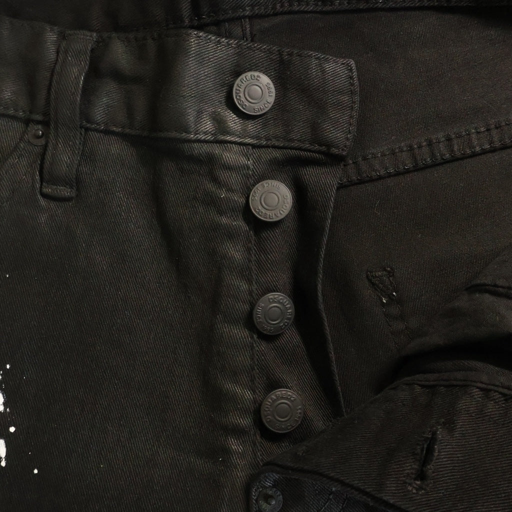 DSQUARED2(ディースクエアード) 19SS 5 Pocket Cool Guy Jeans 5ポケット クール外ジーンズ ペイントコーティングスキニーデニムパンツ ブラック S74LB0496