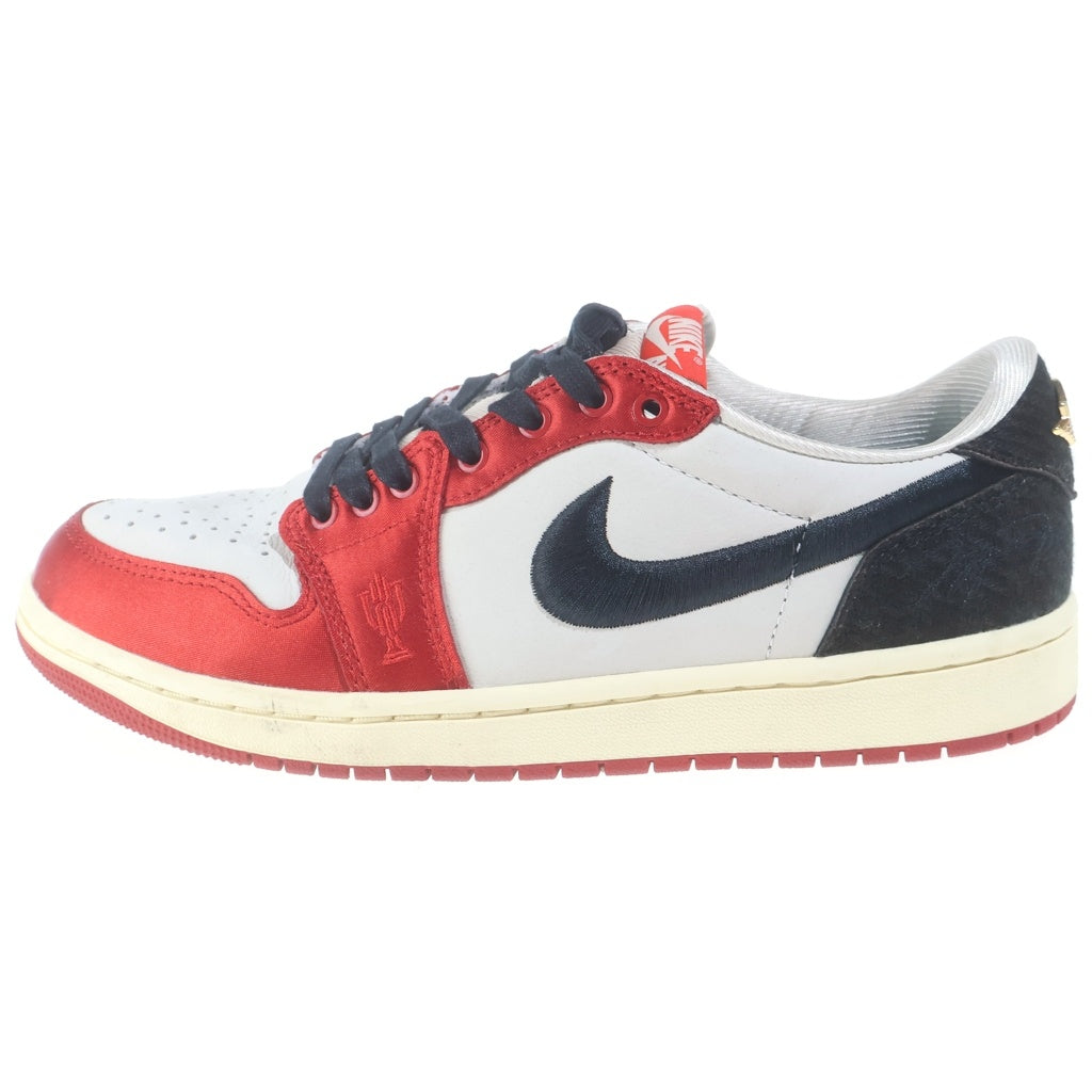 NIKE(ナイキ) ×Trophy Room AIR JORDAN 1 LOW OG FN0432-100 トロフィールーム エアジョーダン1 ローカットスニーカー レッド/ブラック US7/25.0cm