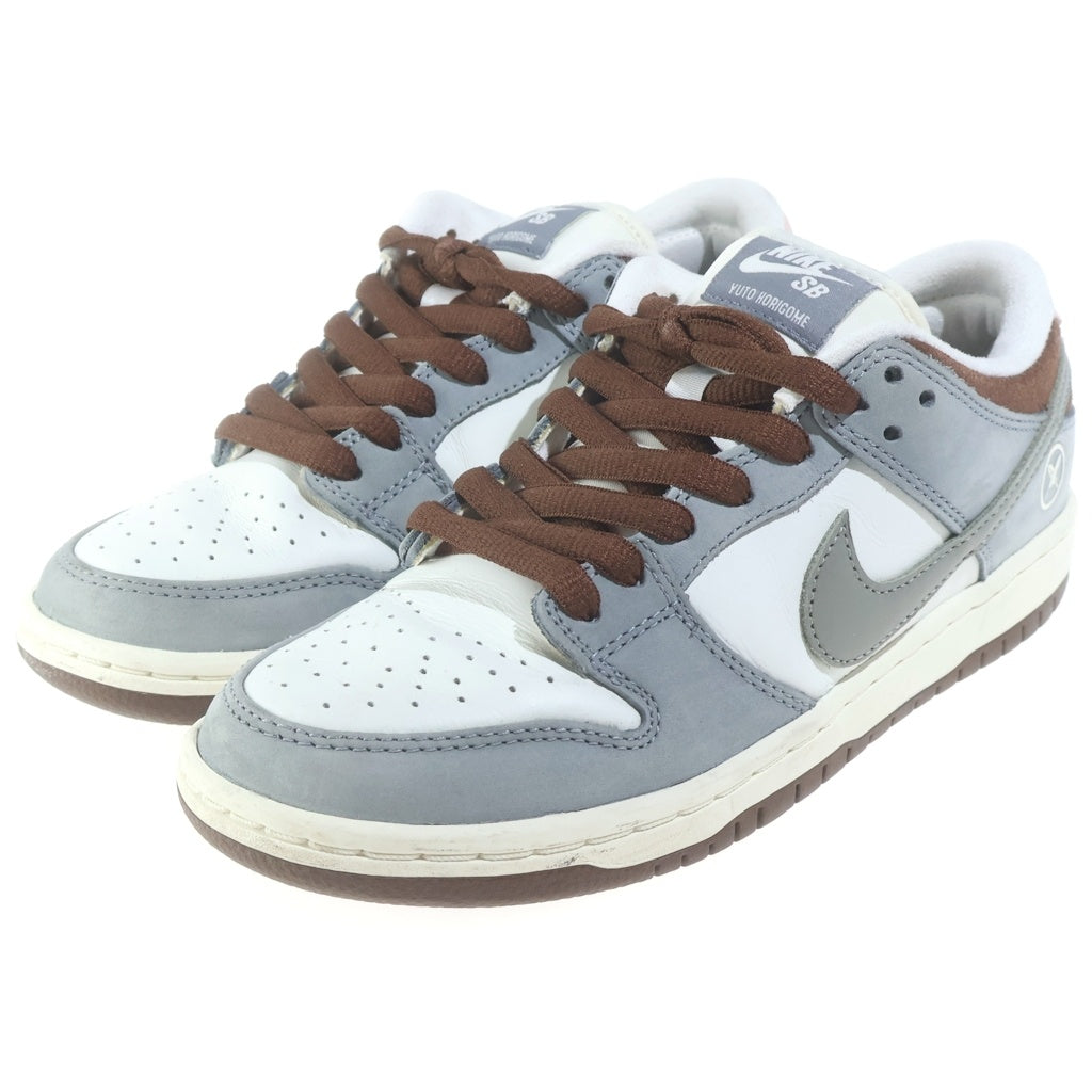 NIKE(ナイキ) ×YUTO HORIGOME DUNK LOW PRO QS FQ1180-001 堀米雄斗 ダンク プロ クイックストライク ローカットスニーカー ホワイト/グレー US6.5/24.5cm レディース