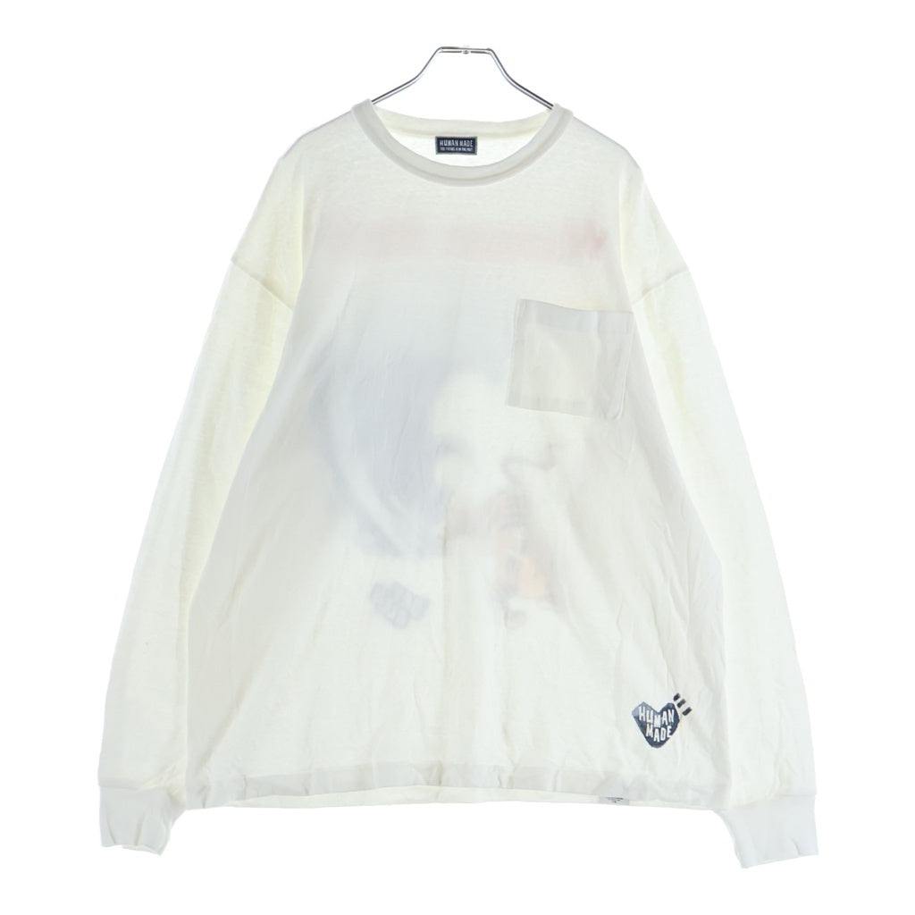 HUMAN MADE(ヒューマンメイド) 26SS GRAPHIC L/S SHIRT 長袖 クルーネック カットソー ホワイト