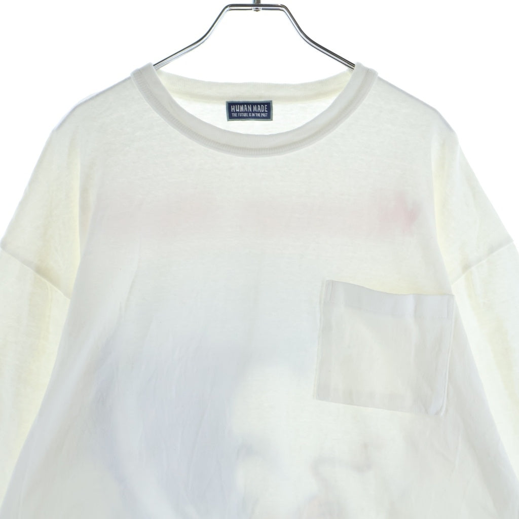 HUMAN MADE(ヒューマンメイド) 26SS GRAPHIC L/S SHIRT 長袖 クルーネック カットソー ホワイト