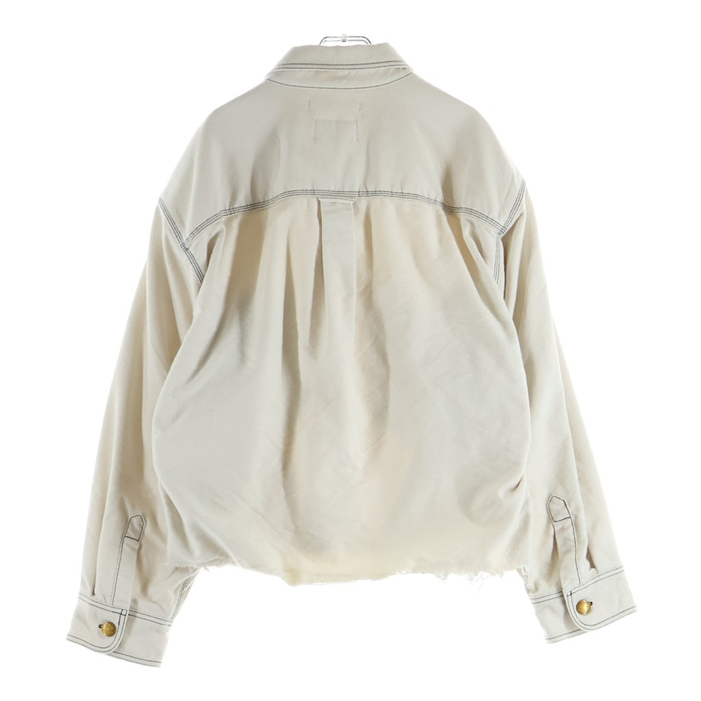 doublet(ダブレット) 20SS Heavy Twill Cut-Off Jacket ヘビーツイル カットオフ ジャケット ウール アイボリー 20SS08BL98