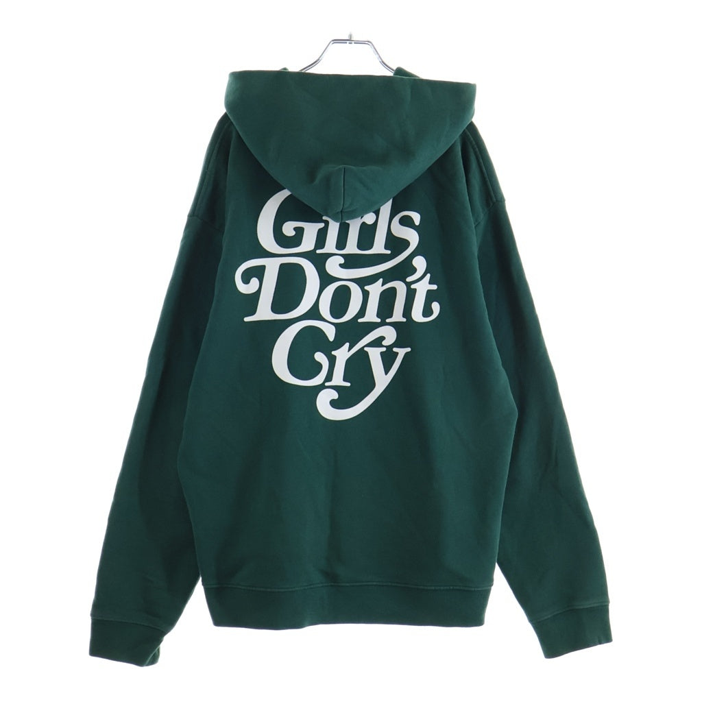 Girls Don't Cry(ガールズドントクライ) バックプリント プルオーバーパーカー グリーン