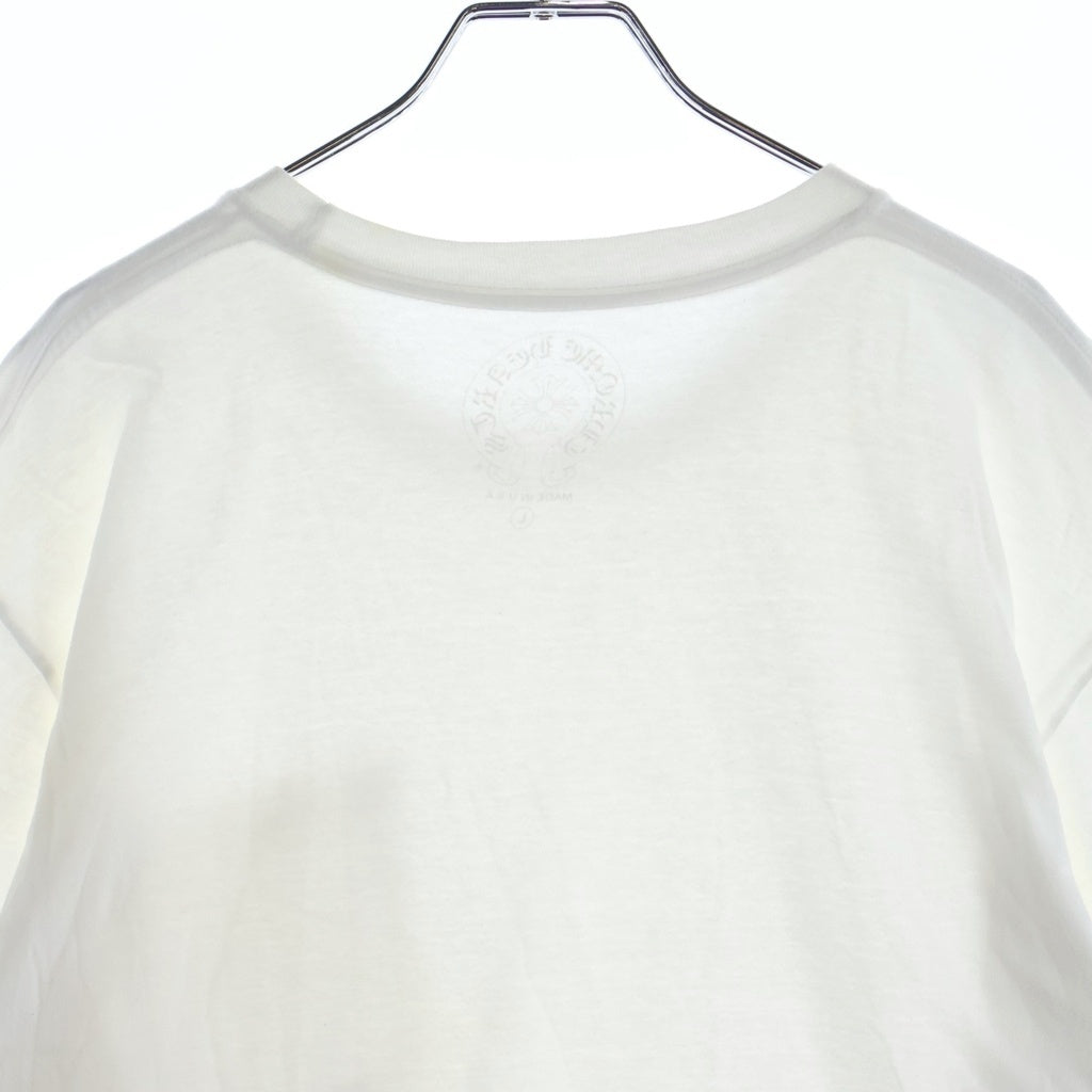 CHROME HEARTS(クロムハーツ) CH S/S NECK LOGO ネックロゴプリント 半袖Tシャツ ホワイト
