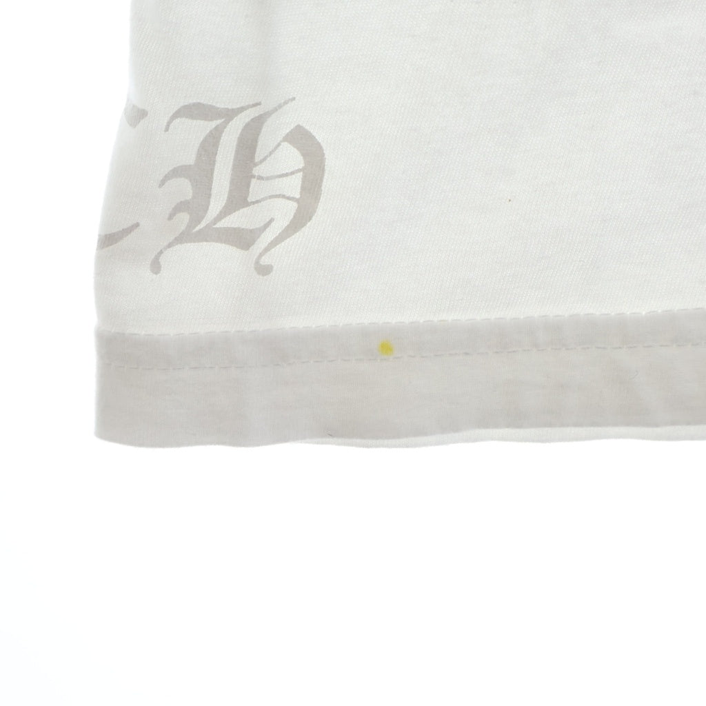 CHROME HEARTS(クロムハーツ) CH S/S NECK LOGO ネックロゴプリント 半袖Tシャツ ホワイト