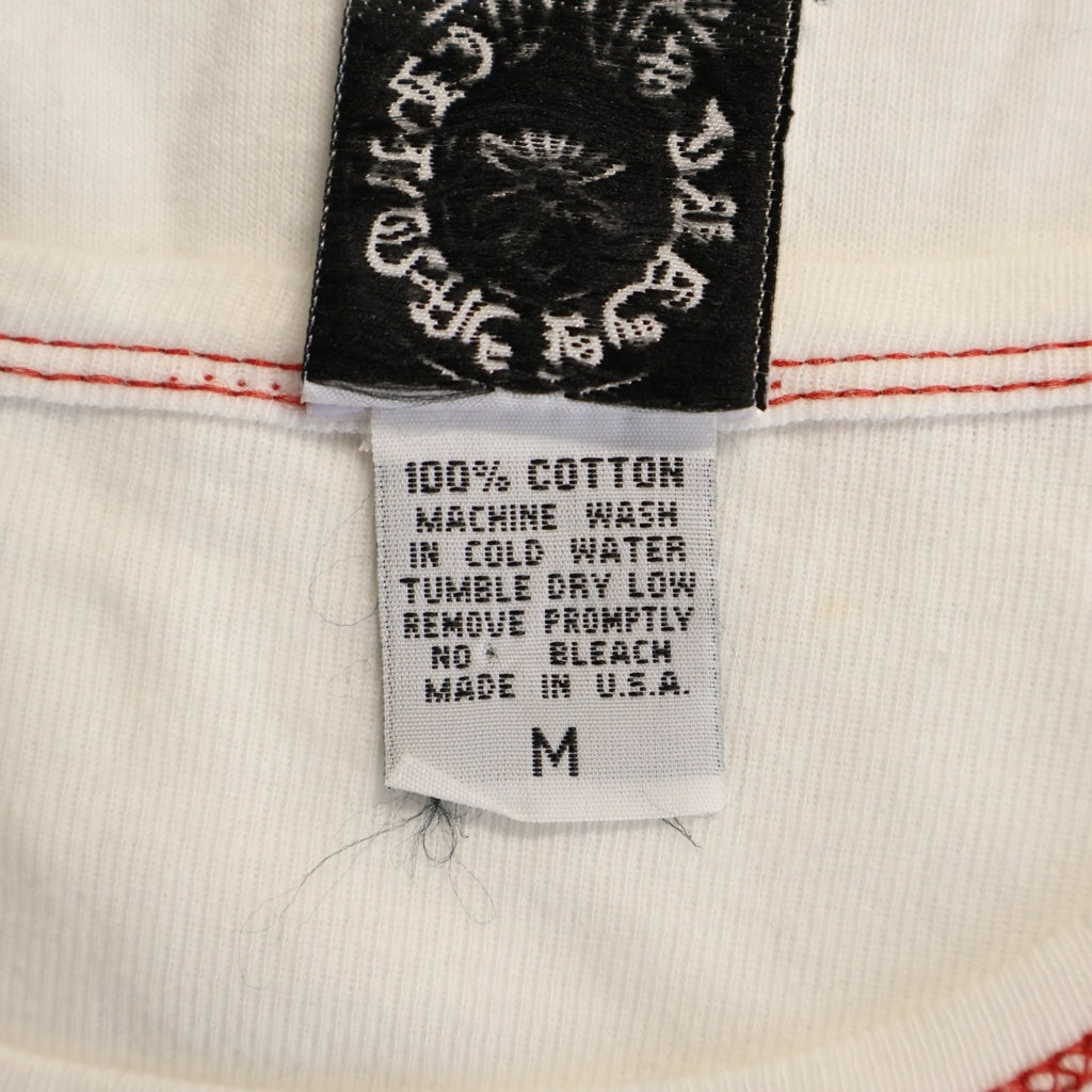 CHROME HEARTS(クロムハーツ) OLD T BAR 袖グラデーションロゴ インサイドアウト 長袖 クルーネック カットソー ホワイト レディース