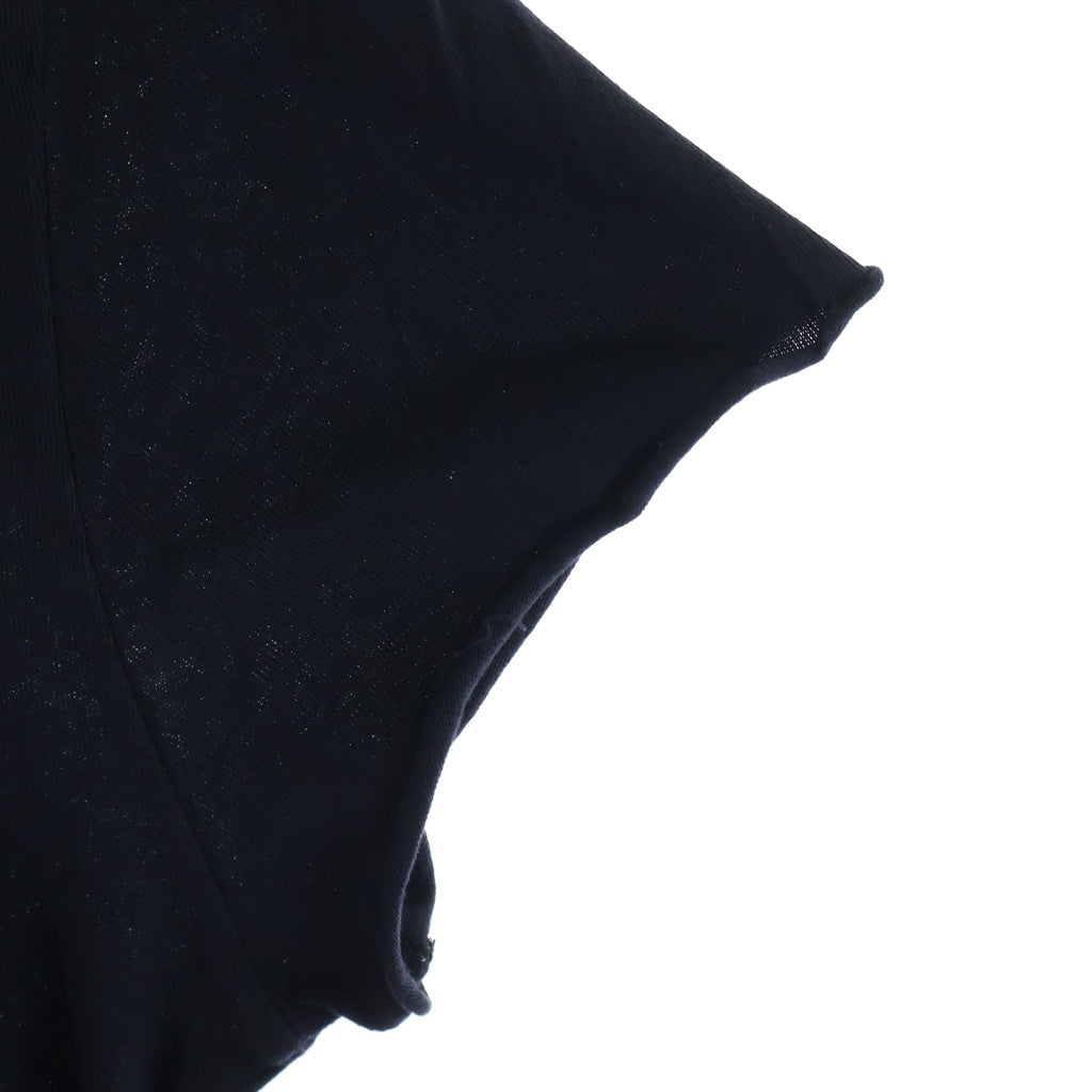 CHROME HEARTS(クロムハーツ) VINE DAGGER ヴァインダガー カットオフ 半袖 クルーネック Tシャツ ブラック レディース