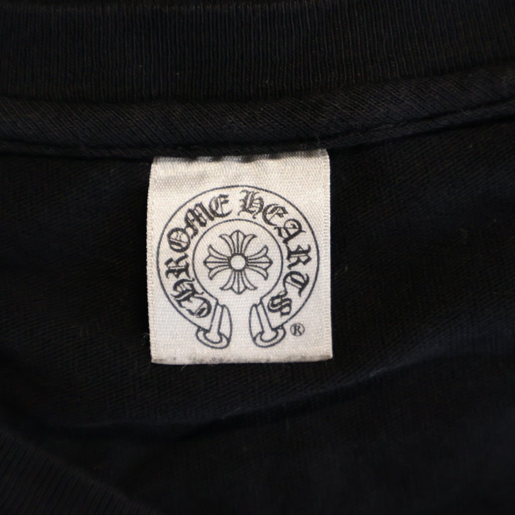 CHROME HEARTS(クロムハーツ) VINE DAGGER ヴァインダガー カットオフ 半袖 クルーネック Tシャツ ブラック レディース