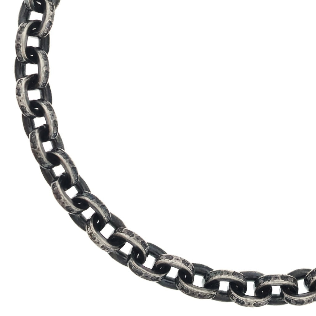 CHROME HEARTS(クロムハーツ) PAPER CHAIN 20 ペーパーチェーンネックレス 20inch ブラックロジウム シルバー