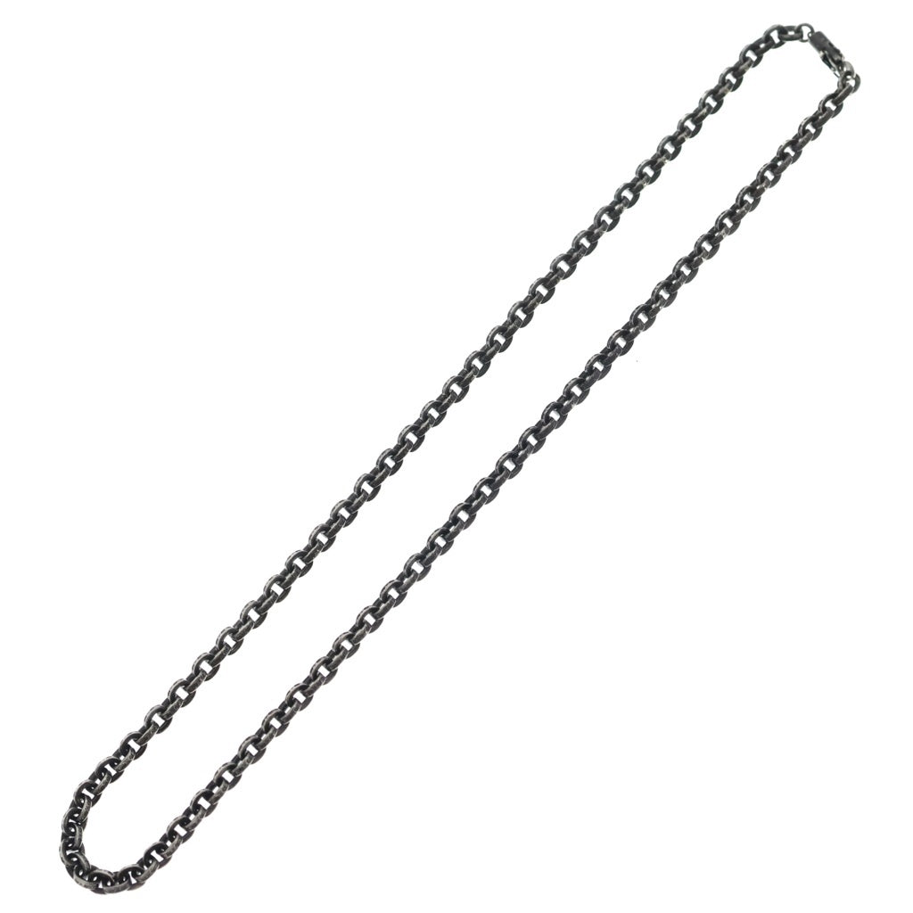 CHROME HEARTS(クロムハーツ) PAPER CHAIN 20 ペーパーチェーンネックレス 20inch ブラックロジウム シルバー