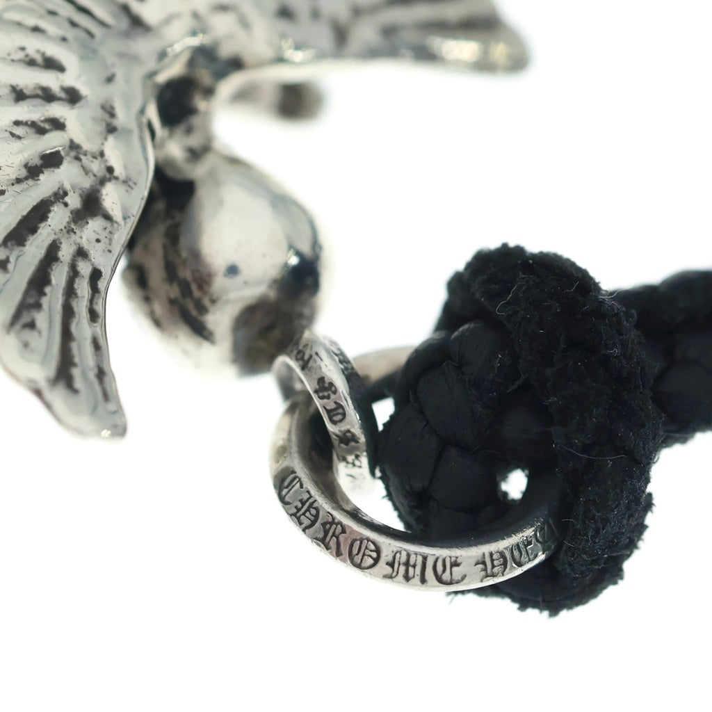 CHROME HEARTS(クロムハーツ) FOTI MISS LERLENE LEATHER BRAID フォティ ミスラーレン レザーブレイド ペンダント ネックレス シルバー/ブラック