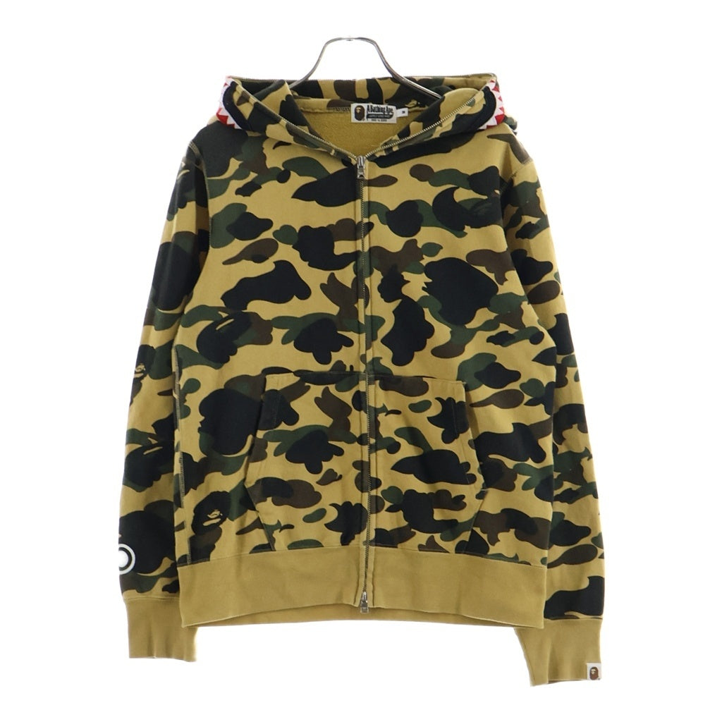 A BATHING APE(アベイシングエイプ) 1ST CAMO SHARK FULL ZIP HOODIE カモ シャーク ジップアップパーカー ベージュ 001ZPD301008X