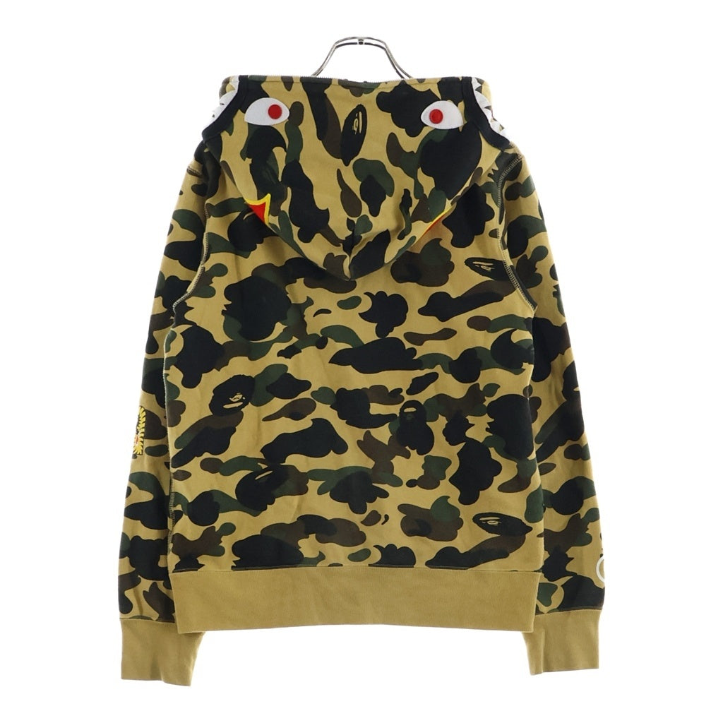 A BATHING APE(アベイシングエイプ) 1ST CAMO SHARK FULL ZIP HOODIE カモ シャーク ジップアップパーカー ベージュ 001ZPD301008X