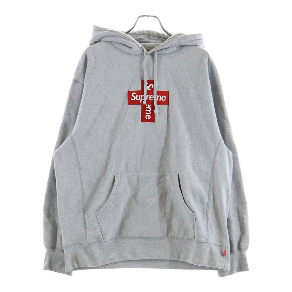 SUPREME(シュプリーム) 20AW Cross Box Logo Hooded Sweatshirt クロスボックスロゴ プルオーバーパーカー グレー