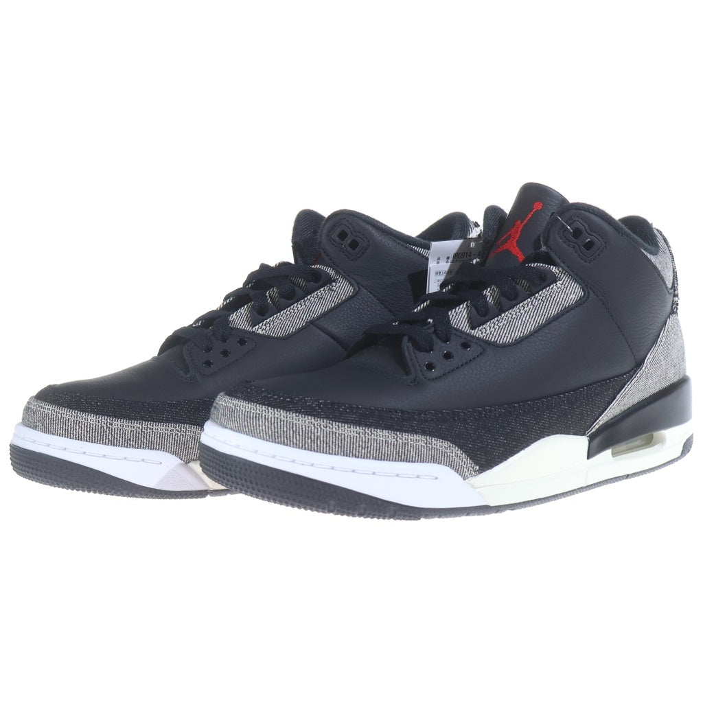 NIKE(ナイキ) ×Levi's AIR JORDAN 3 RETRO SP IR0914-400 リーバイス エアジョーダン3 レトロ ローカットスニーカー ブラック/インディゴ US9.5/27.5cm