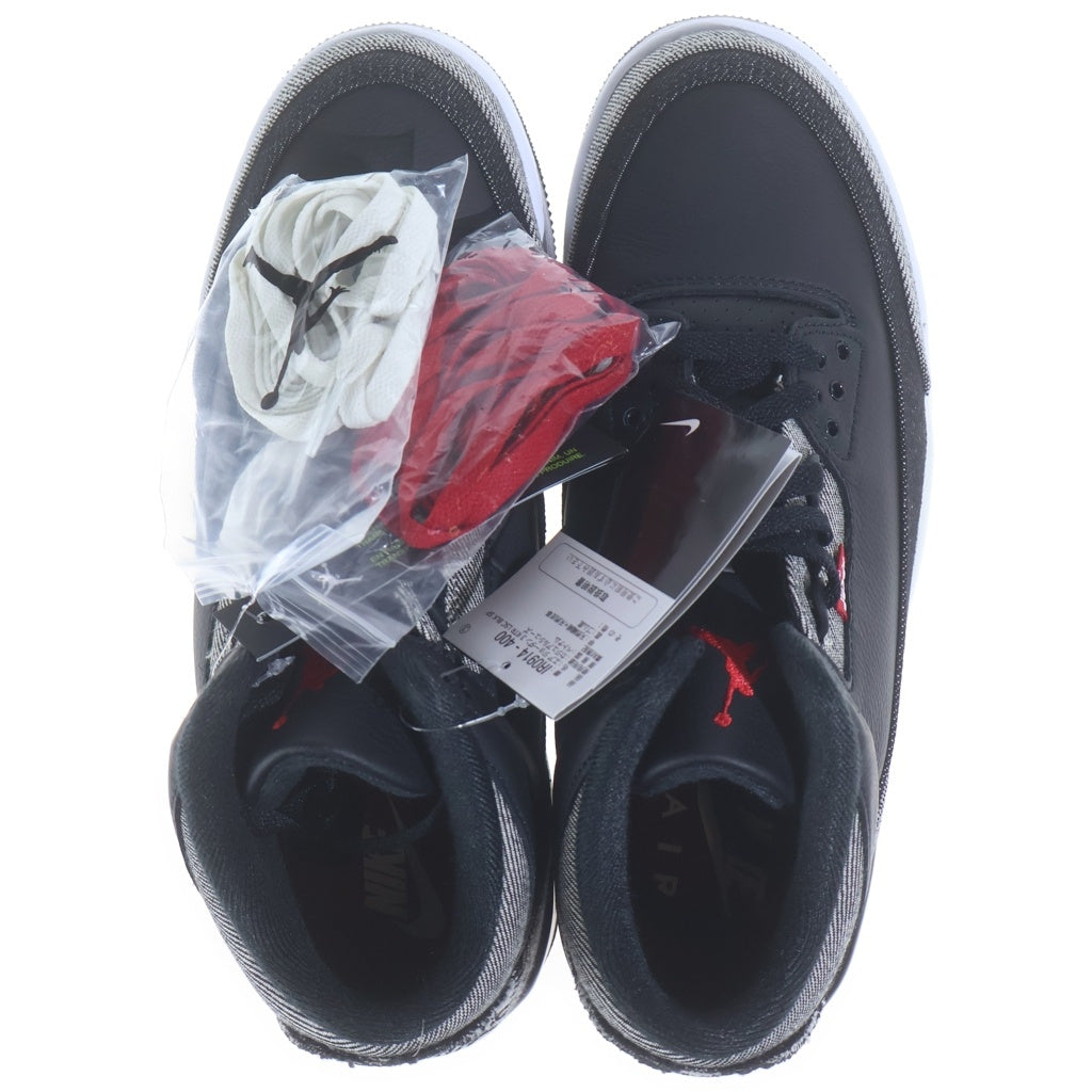 NIKE(ナイキ) ×Levi's AIR JORDAN 3 RETRO SP IR0914-400 リーバイス エアジョーダン3 レトロ ローカットスニーカー ブラック/インディゴ US9.5/27.5cm