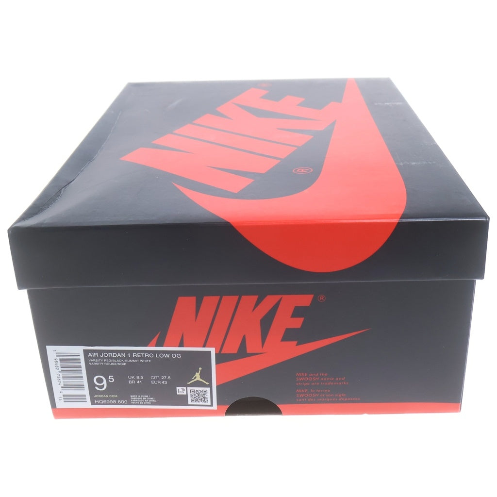 NIKE(ナイキ) AIR JORDAN 1 RETRO LOW OG CHICAGO 2025 HQ6998-600 エアジョーダン1 レトロ シカゴ ローカットスニーカー レッド/ホワイト US9.5/27.5cm