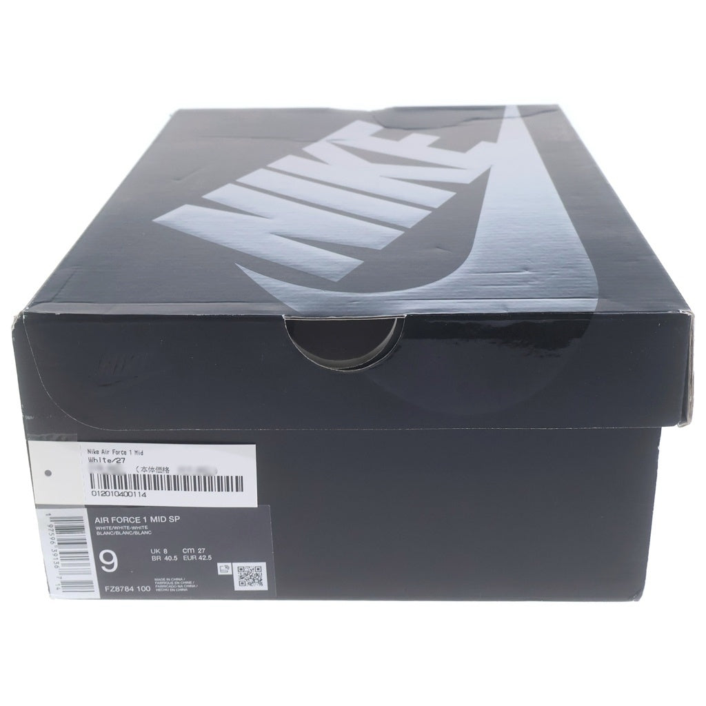 SUPREME(シュプリーム) AIR FORCE 1 MID SP シュプリーム エアフォース1 ミッドカットスニーカー ホワイト US9/27cm FZ8784-100