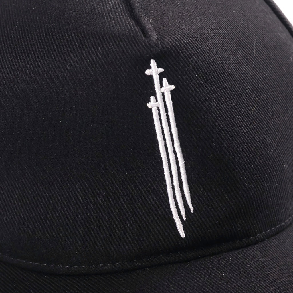 CHROME HEARTS(クロムハーツ) RS3 BASEBALL CAP フロントモチーフ刺繍 クロスボール ベースボールキャップ 帽子 ブラック