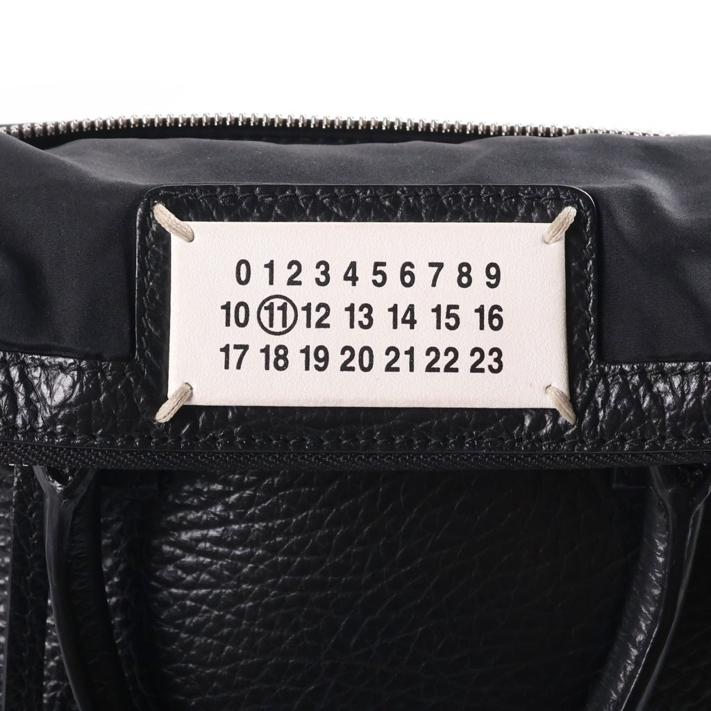 Maison Margiela(メゾンマルジェラ) 5AC ミニ レザー ナイロン 2WAY ショルダーバッグ ハンドバッグ ブラック レディース