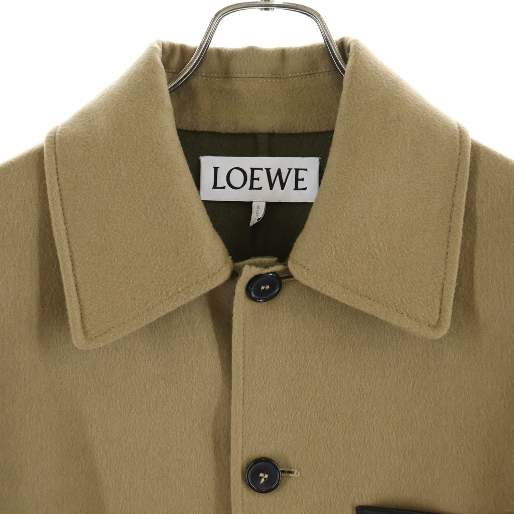 LOEWE(ロエベ) アナグラム レザーパッチ カシミア混 ブルゾンジャケット ベージュ H526Y02W14