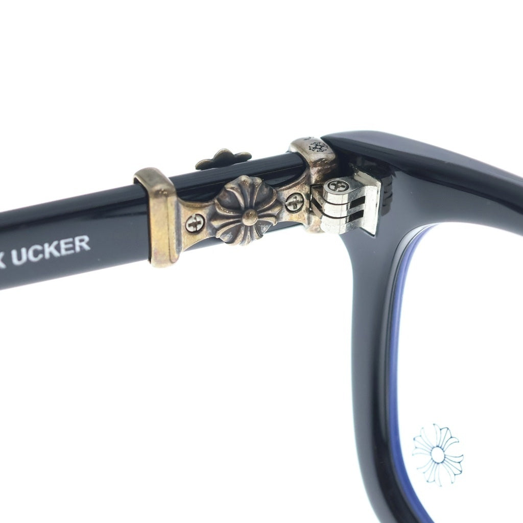 CHROME HEARTS(クロムハーツ) COX UCKER コックサッカー CHクロステンプル ウェリントンメガネ アイウェア ブラック/シルバー