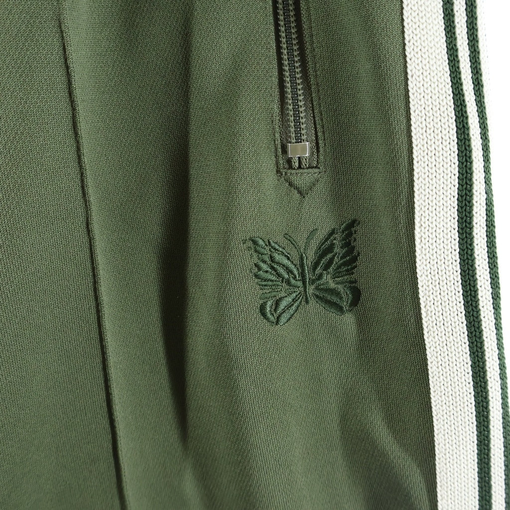 Needles(ニードルス) フロント刺繍 サイドライン トラックパンツ カーキ MR485