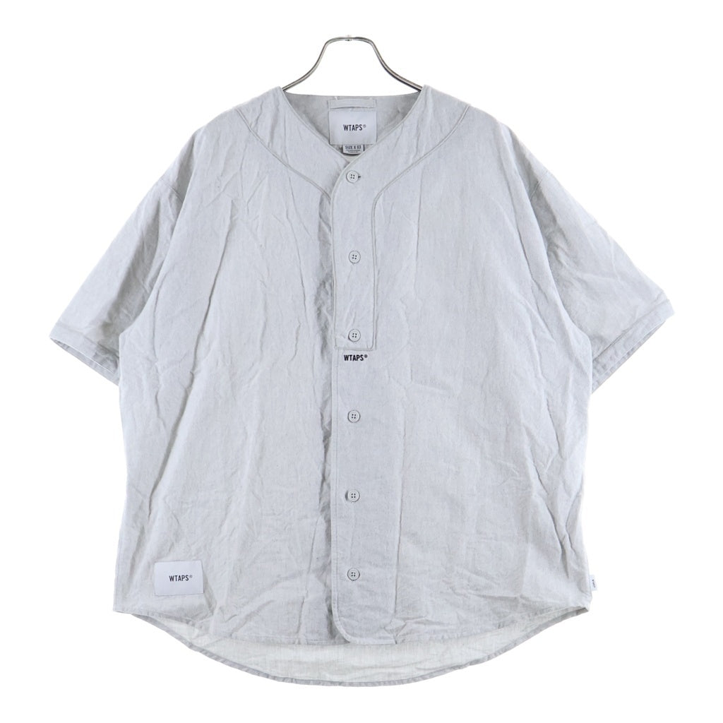 WTAPS(ダブルタップス) 21SS LEAGUE S/S COTTON OXFORD SHIRT コットン ベースボールシャツ グレー 211TQDT-SHM06