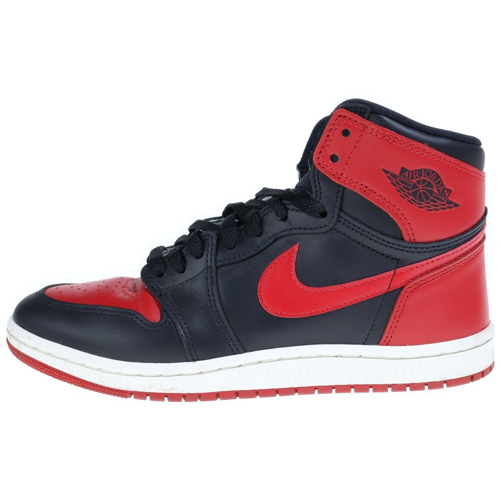 NIKE(ナイキ) AIR JORDAN HIGH BRED エアジョーダン 1 85 ブレッド ハイカットスニーカー ブラック/レッド US9/27cm HV6674-067