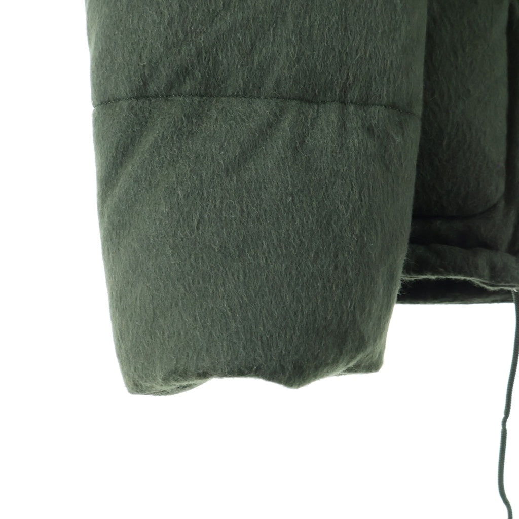AURALEE(オーラリー) 25AW BABY CAMEL FLANNEL DOWN BLOUSON 襟レザー ダウンジャケット カーキ A25AB02BF