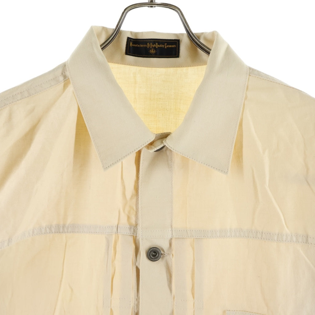 BAA COSTUME MFG.(ビーエーエー コスチューム) 1st Model US ARMY PANEL MARKER FABRIC ワイドシルエット パネルマーカー トラッカージャケット アイボリー