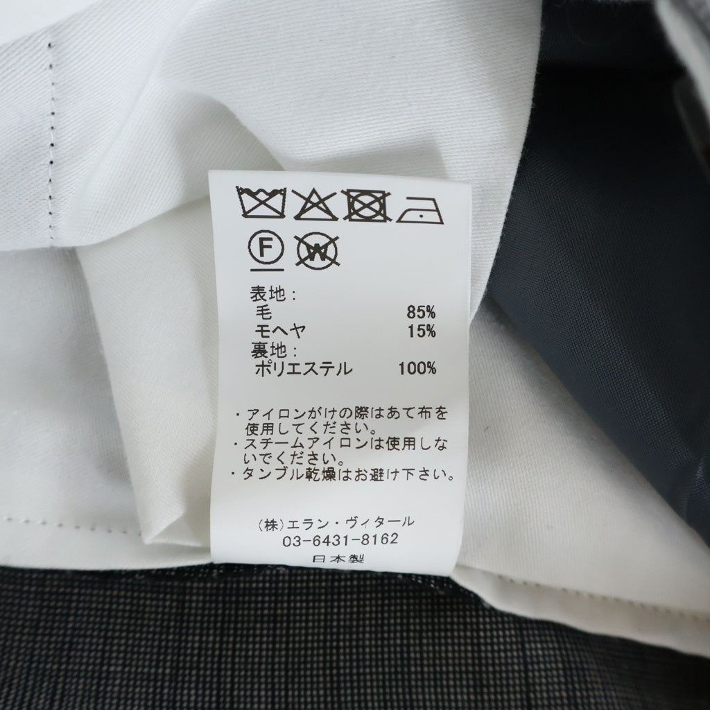 MAATEE&SONS(マーティーアンドサンズ) 25SS SHORT TROUSER ウールモヘア ショートトラウザーズ ショーツ ハーフパンツ グレー MT5103-0216B