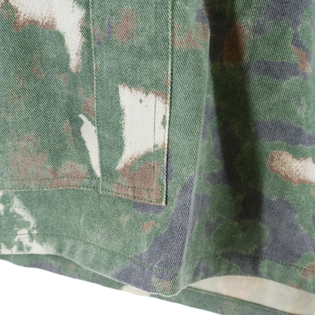 NO BRAND(ノーブランド) GURANK Camo Cargo Shorts グランク カモ カーゴ ショーツ ハーフパンツ グリーン 25K02