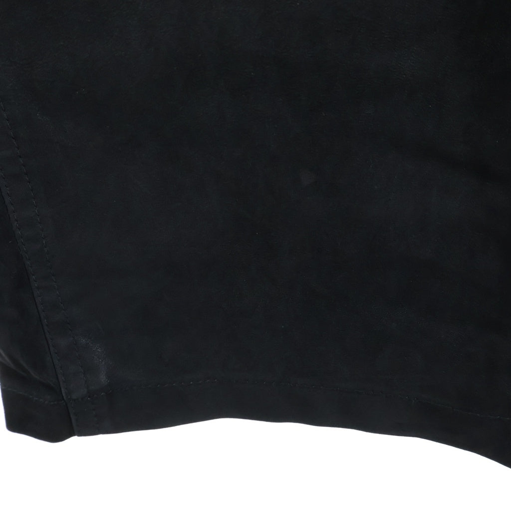 1205(イチニーゼロゴ) Nubuck Leather Pant CLOVE-L ヌバックレザー ストレートパンツ ブラック