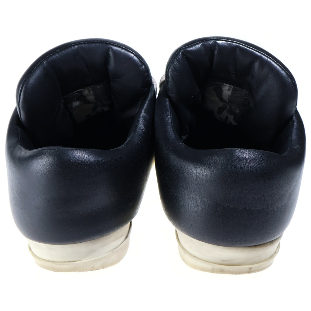 Rick Owens(リックオウエンス) JUMBO LACE PADDED RAMONES LOW ジャンボレース パデッドラモーンズ レザー ローカットスニーカー ブラック