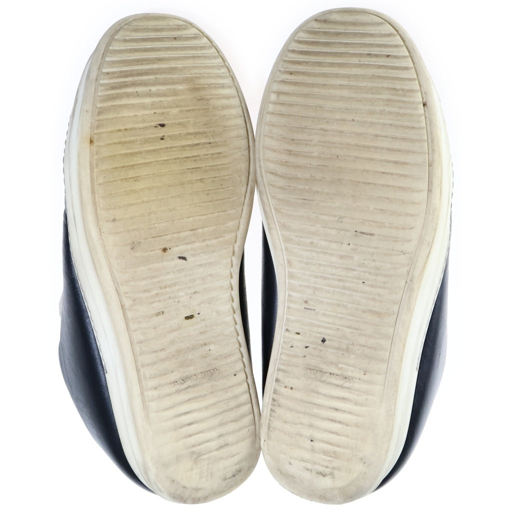 Rick Owens(リックオウエンス) JUMBO LACE PADDED RAMONES LOW ジャンボレース パデッドラモーンズ レザー ローカットスニーカー ブラック