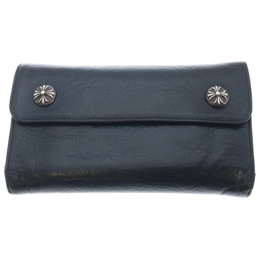 CHROME HEARTS(クロムハーツ) WAVE ウェーブ レザーウォレット 財布 ブラック