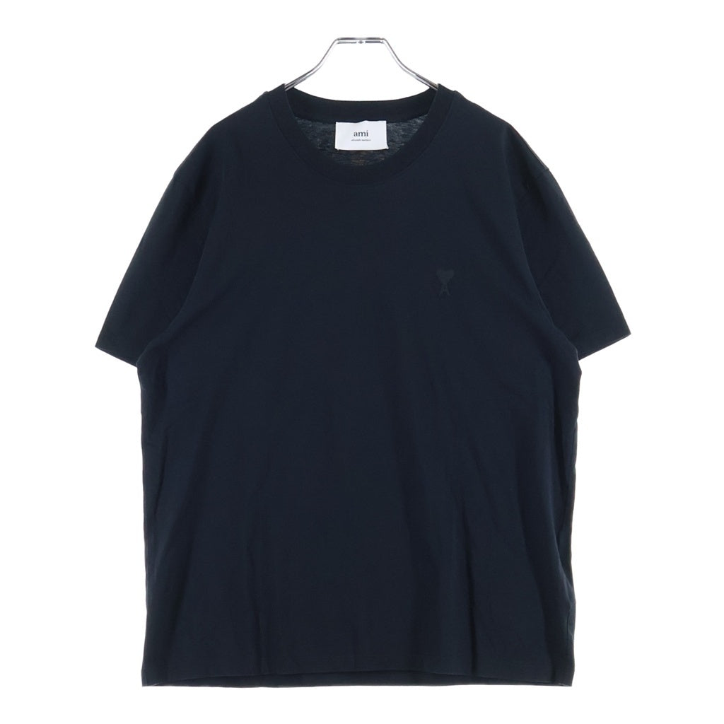 AMI Alexandre Mattiussi(アミアレクサンドルマテュッシ) ハートロゴ 半袖 クルーネック Tシャツ ブラック