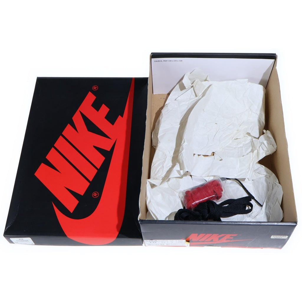 NIKE(ナイキ) AIR JORDAN 1 RETRO HIGH OG BLACK TOE エアジョーダン レトロ ブラックトゥ ハイカットスニーカー ブラック/レッド US10/28cm 555088-125