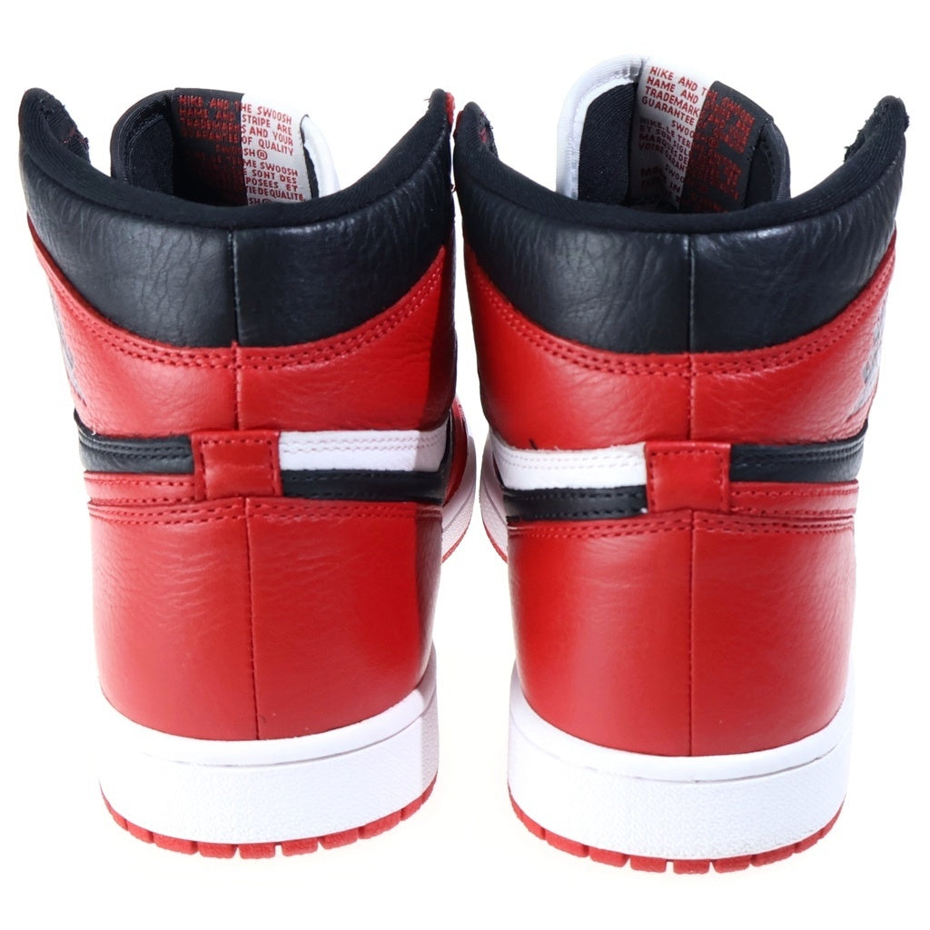 NIKE(ナイキ) AIR JORDAN 1 RETRO HIGH OG NRG HOMAGE TO HOME エアジョーダン1 オマージュトゥホーム ハイカットスニーカー ブラック/レッド US8/26cm 861428-061