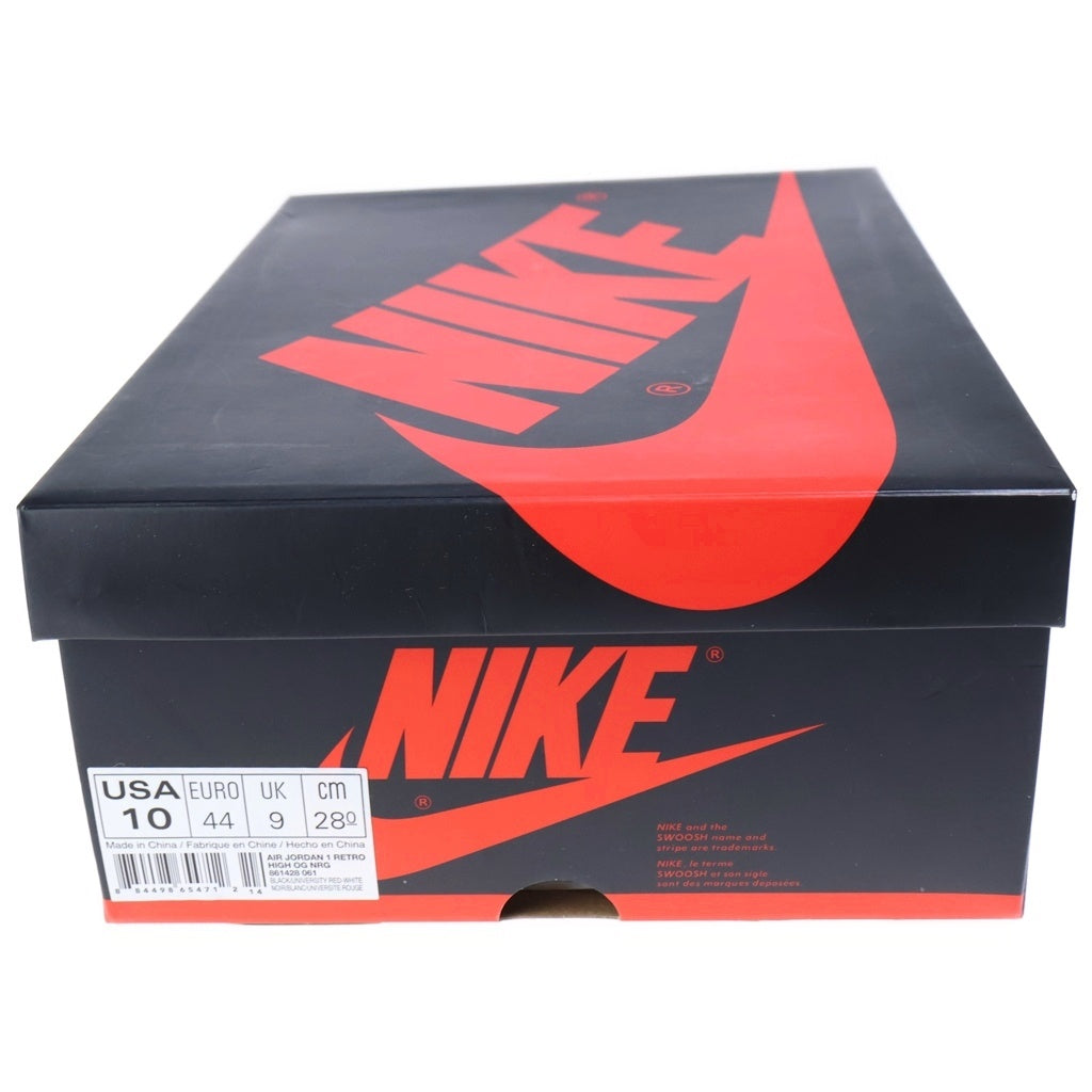 NIKE(ナイキ) AIR JORDAN 1 RETRO HIGH OG NRG HOMAGE TO HOME エアジョーダン1 オマージュトゥホーム ハイカットスニーカー ブラック/レッド US8/26cm 861428-061