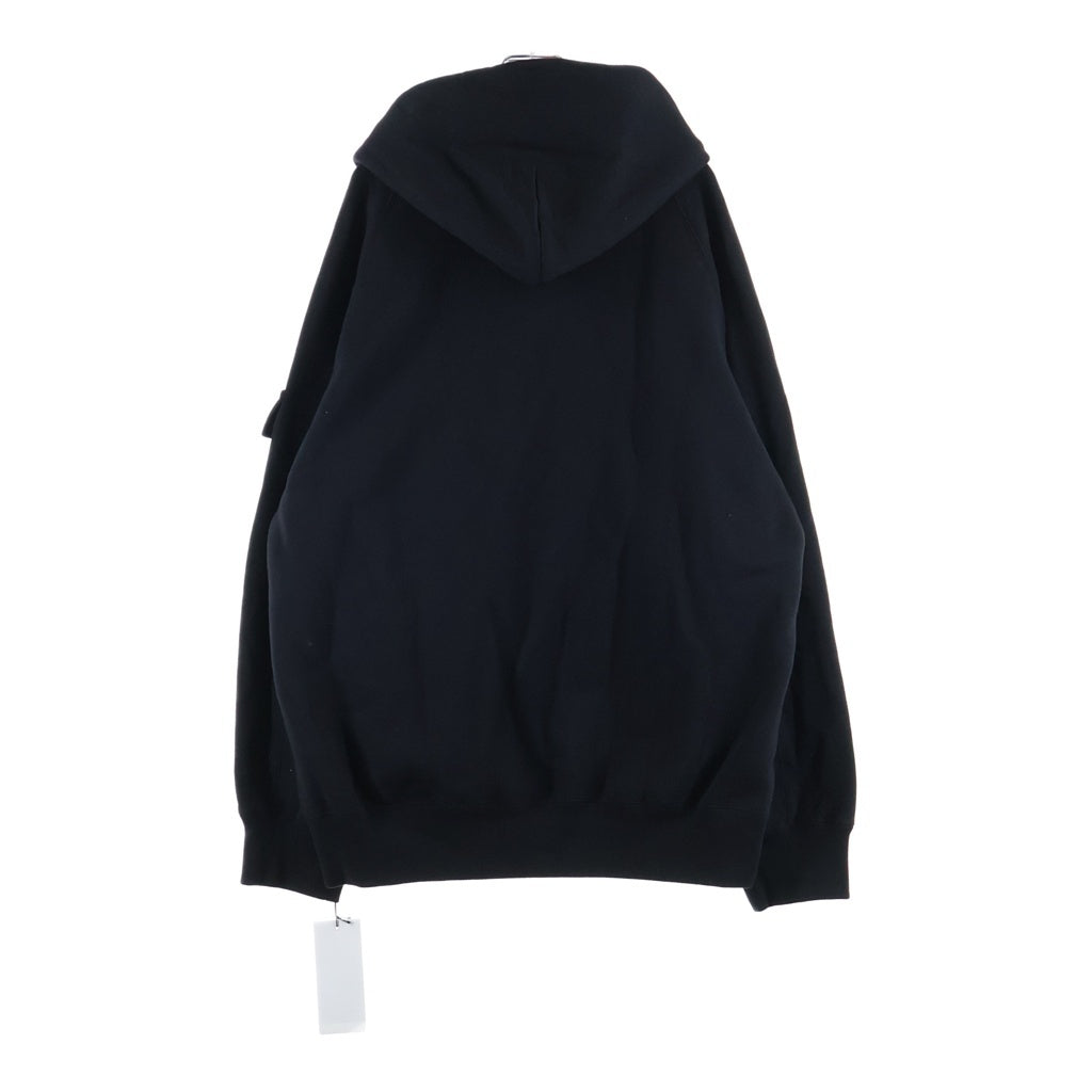 Sacai(サカイ) 24AW ×SPIEWAK Multi Patch Cotton Jersey Hoodie スピワック マルチパッチ コットンジャージフーディ ジップアップパーカー ブラック 24-03536M