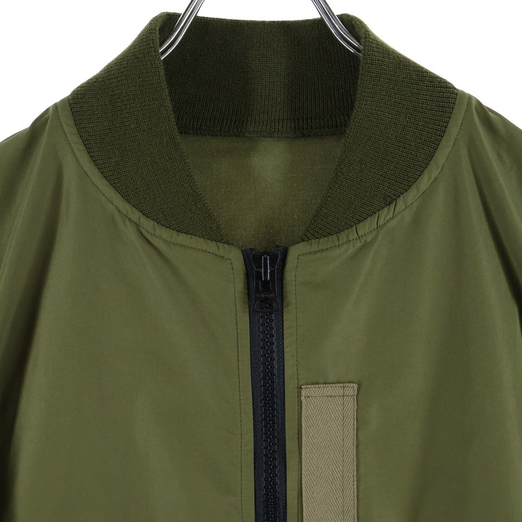 Sacai(サカイ) 24AW MA-1 Taffeta Blouson タフタ ブルゾン ミリタリージャケット カーキ 24-03401M